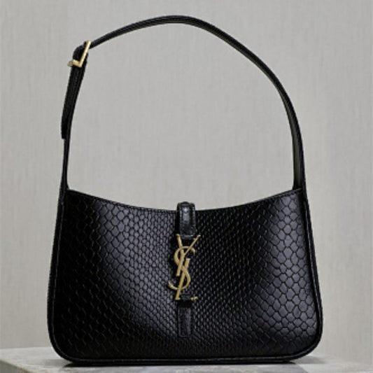 Saint Laurent Le 5 à 7 Hobo in python-embossed leather