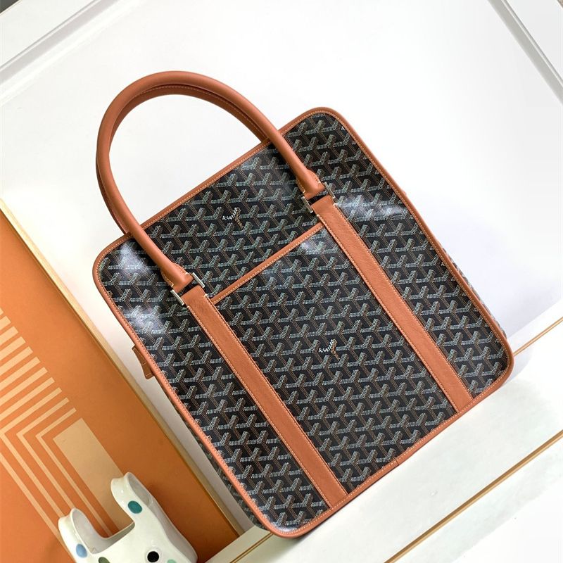 Goyard Bourgogne bag  in the classic black and tan color combination