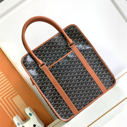 Goyard Bourgogne bag  in the classic black and tan color combination