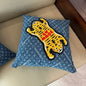 Louis Vuitton x Nigo x Supreme collaboration throw pillow,