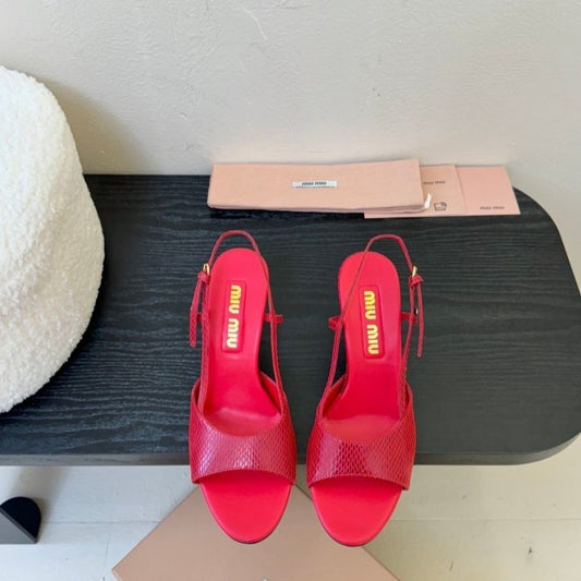 Miu Miu "Ayers" Slingback Sandals,