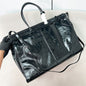 Prada Bonnie Extra-large Leather Handbag in black.