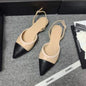 Chanel Two-Tone Slingback Flats in the classic beige and black