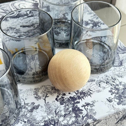 Dior-inspired smoked glass carafe and tumbler set,