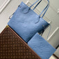 Louis Vuitton Neverfull MM tote bag in the Blue Jean