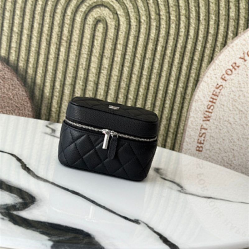 Chanel Black Lambskin Accessory Case,