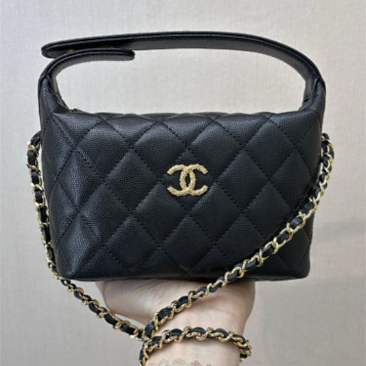 Chanel Classic Quilted Hobo Clutch on Chain.
