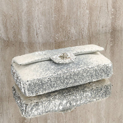 Chanel Sequin East West Flap Bag
