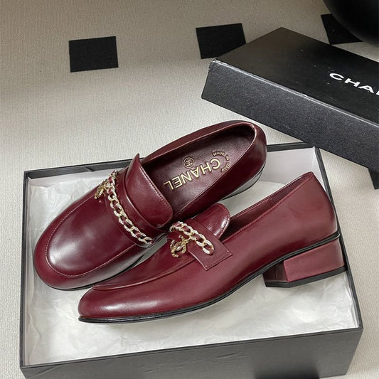 Chanel CC Logo Chain Loafers