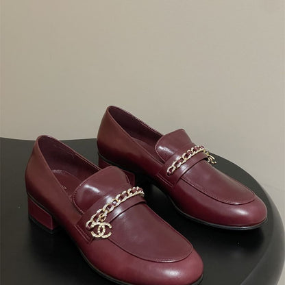Chanel CC Logo Chain Loafers