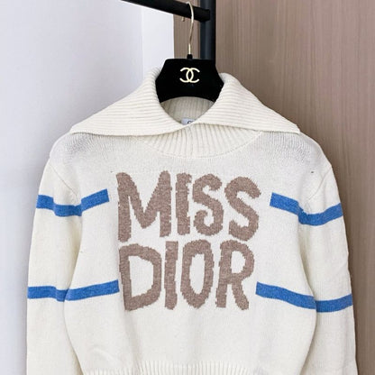 Miss Dior Alps Mock Neck Sweater