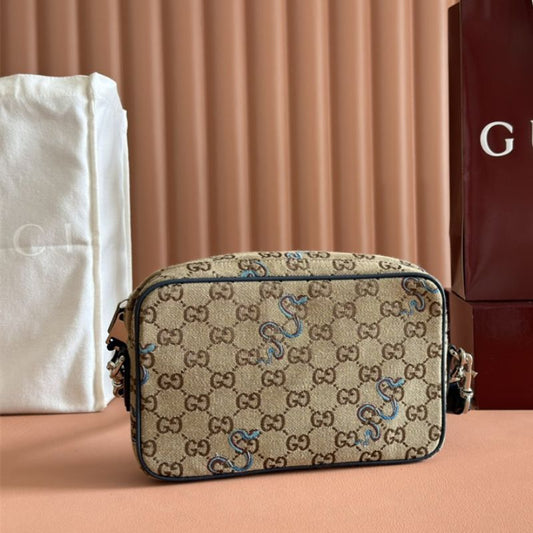 Gucci Ophidia Small Camera Kingsnake print Bag