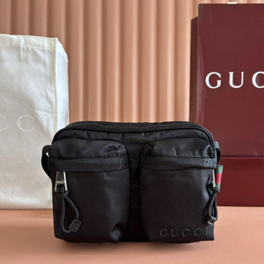 Gucci Nexus small crossbody bag in black GG nylon