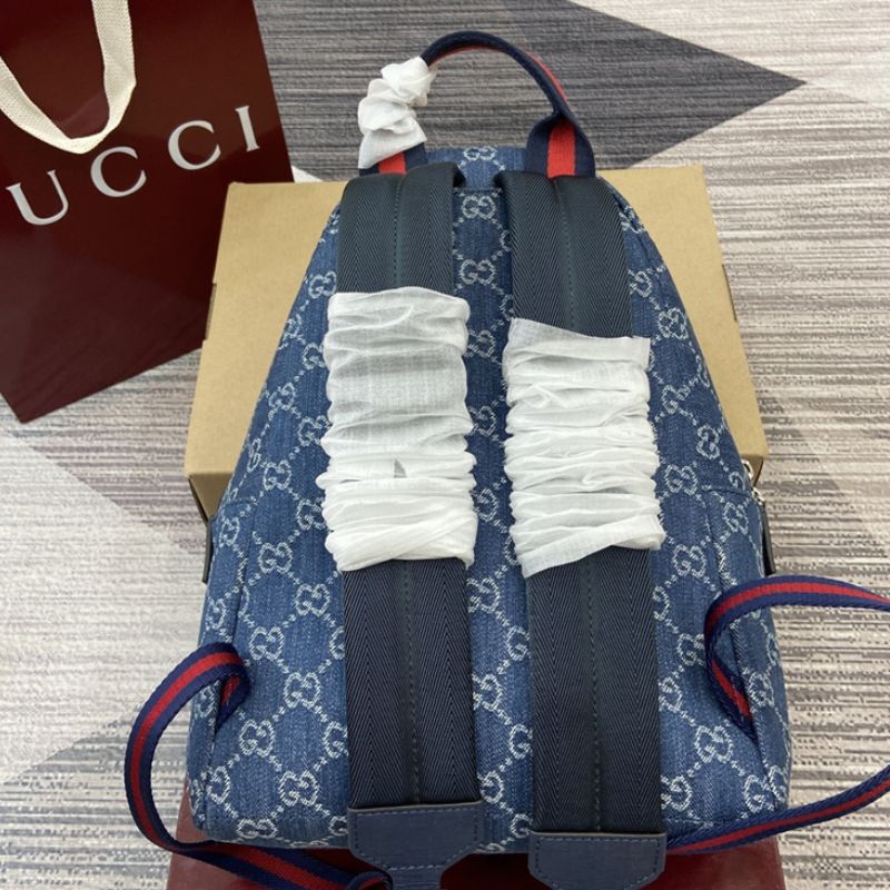 Gucci GG backpack in blue and ivory GG denim