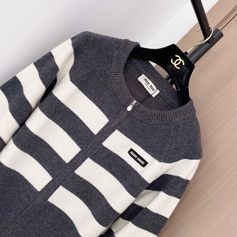 Miu Miu striped knit jacket or cardigan