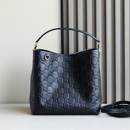 Gucci GG Emblem small bucket bag