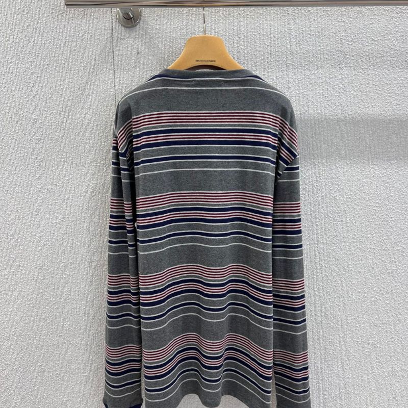 Miu Miu striped long-sleeved jersey T-shirt