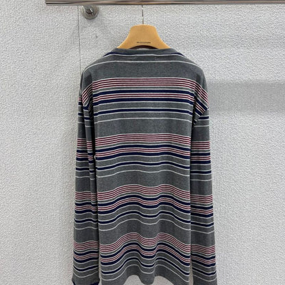 Miu Miu striped long-sleeved jersey T-shirt