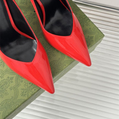 Gucci red patent leather pumps