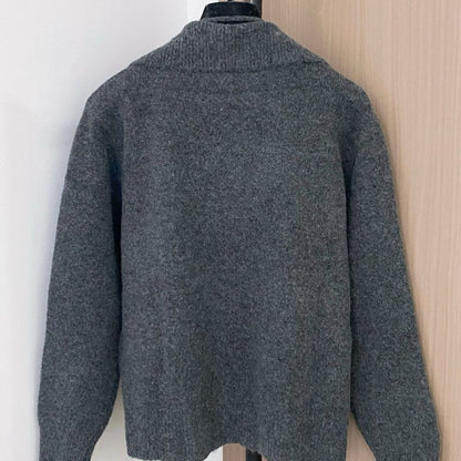 Miu Miu grey hooded sweater pouch pocket