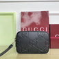 Gucci Jumbo GG Small Pouch in black leather