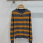 miu miu striped crewneck knit sweater