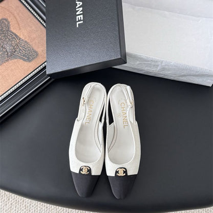 Chanel two-tone slingbacks