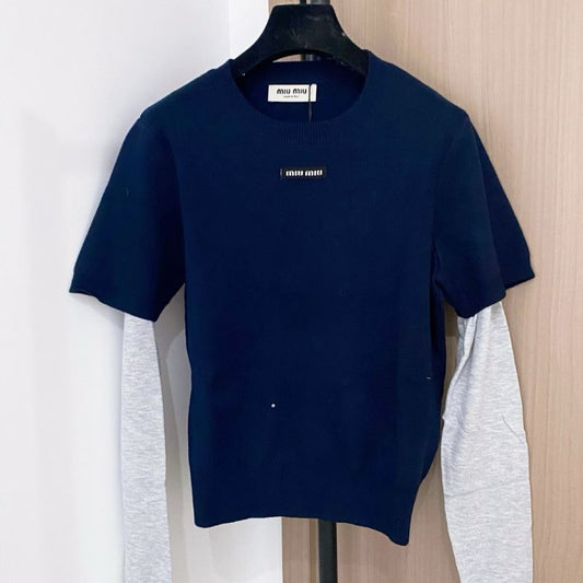Miu Miu layered-look T-shirt