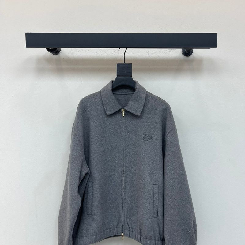 Miu Miu gray felt or wool-blend two-piece set