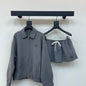 Miu Miu gray felt or wool-blend two-piece set