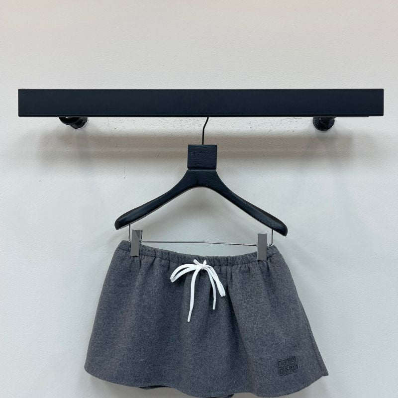 Miu Miu gray felt or wool-blend two-piece set