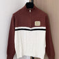 Miu Miu knit polo high collar sweater.