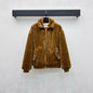 Miu Miu teddy zip-up bomber-style jacket