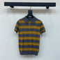 Miu Miu striped knit polo shirt