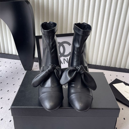 Chanel Mary Jane bow boots