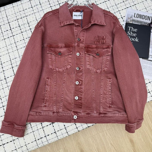 Miu Miu red denim jacket