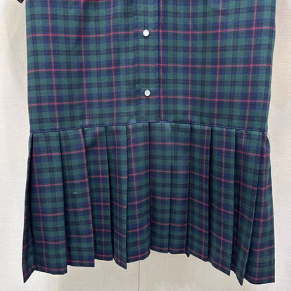 Miu Miu Pleated Plaid Mini-Dress