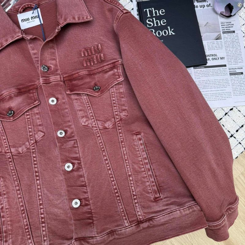 Miu Miu red denim jacket