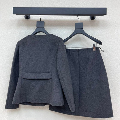 Miu Miu gray skirt suit