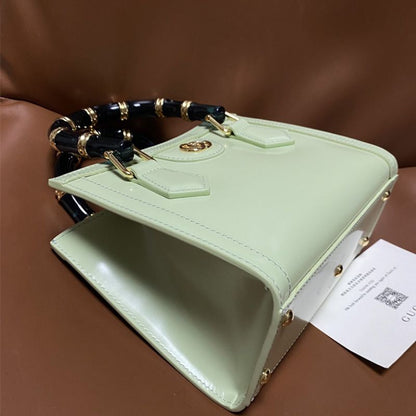 Gucci Diana small tote bag in light green leather