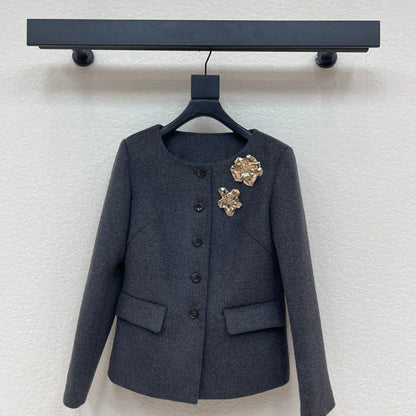 Miu Miu gray skirt suit