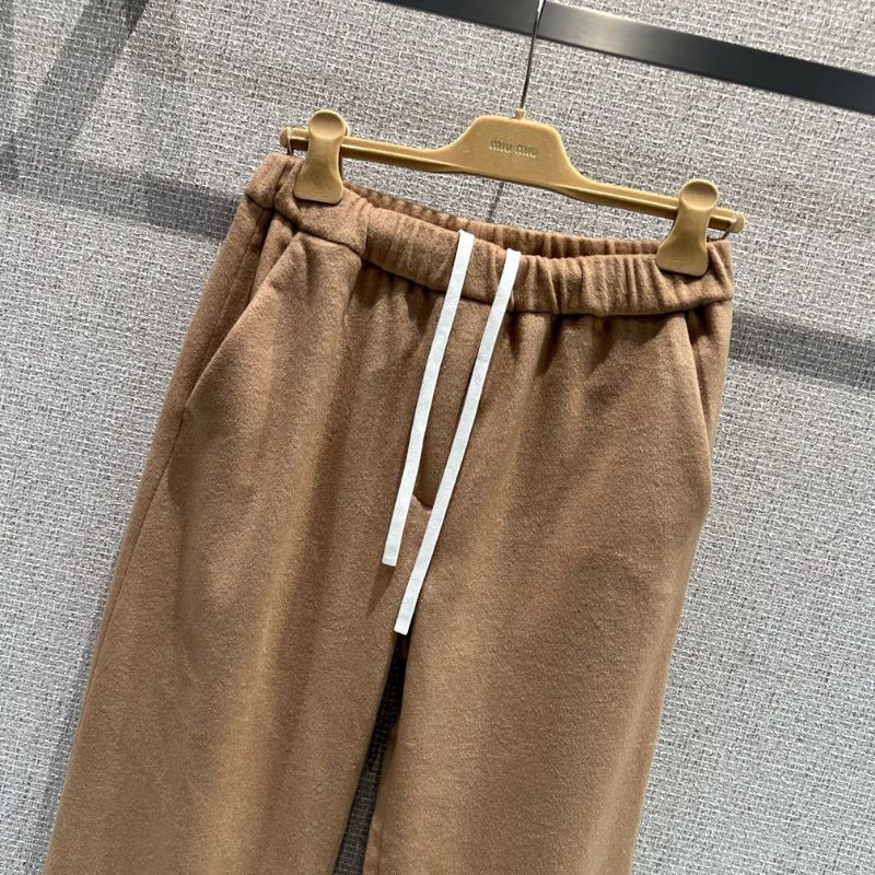 Miu Miu wool drawstring pants.