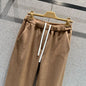 Miu Miu wool drawstring pants.