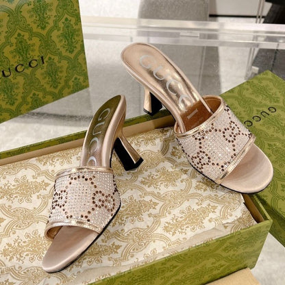 Gucci GG Crystal Sandals