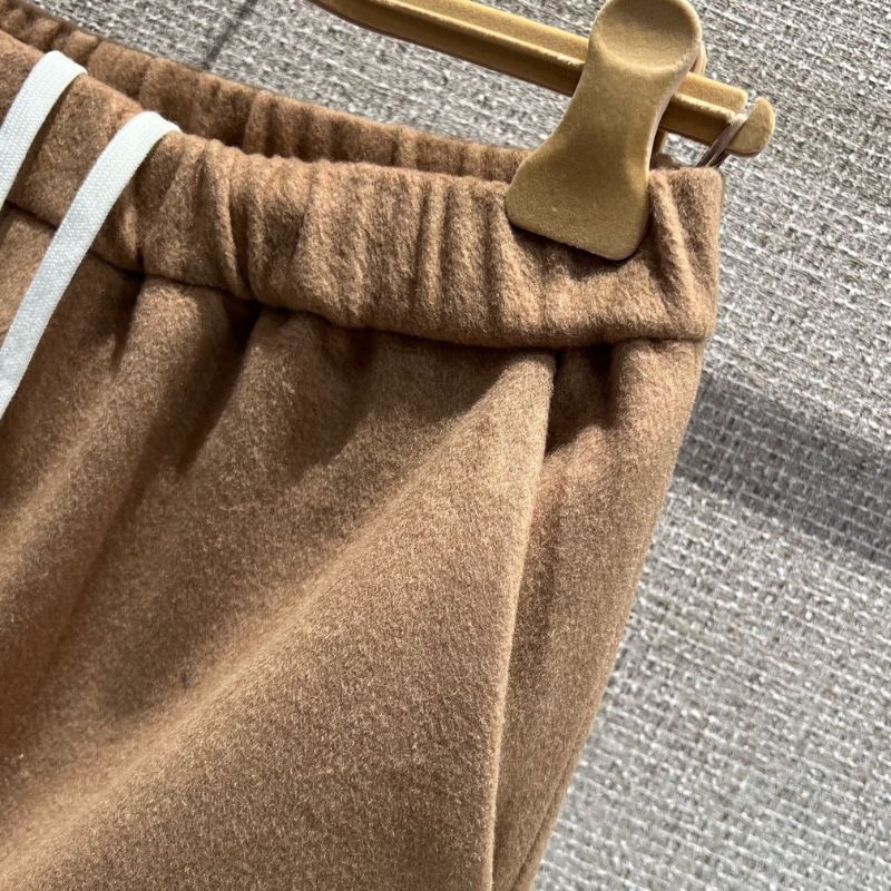 Miu Miu wool drawstring pants.