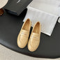 Chanel Beige Shiny Calfskin Loafers