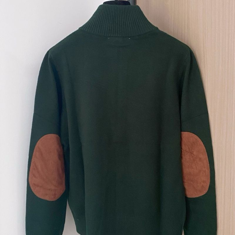 Miu Miu dark green full-zip cardigan