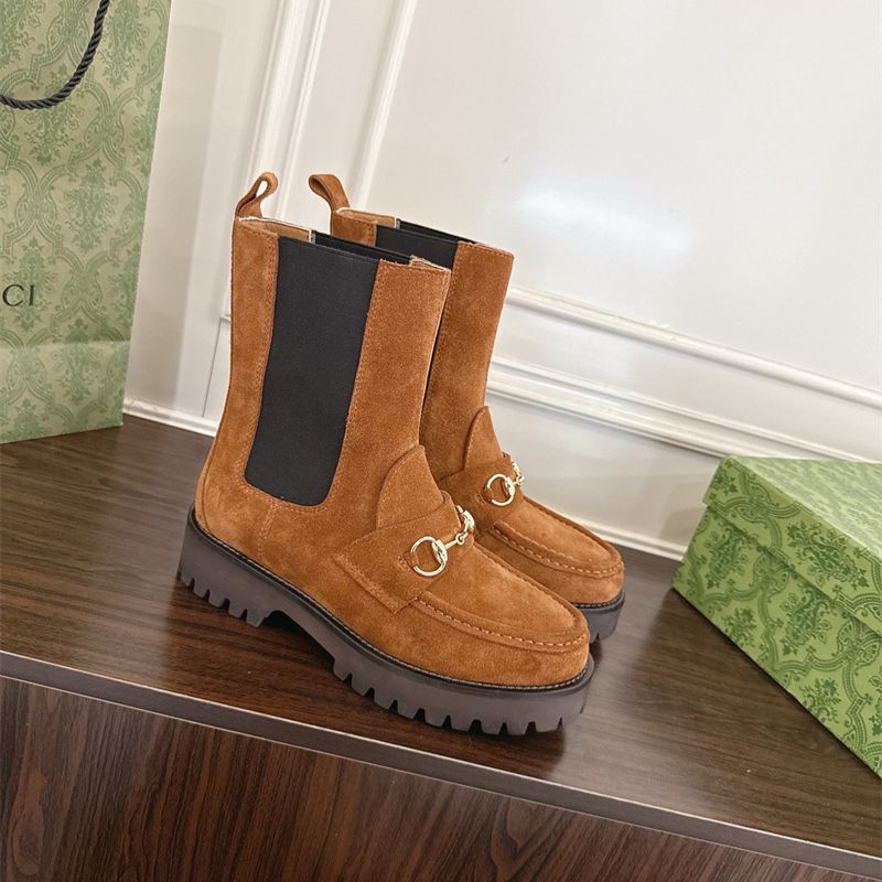 Gucci Tod's Leather High Silky Suede Chelsea Boots