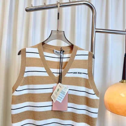 Miu Miu striped vest.