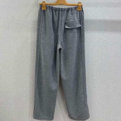 Miu Miu Grey Cotton Fleece Pants.